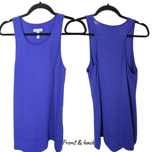 Bright Blue Racerback Shift Tank Dress Mini Above the Knee By Leith Size Small - Picture 1 of 3